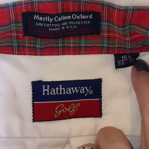 Hathaway Golf white button down shirt - Picture 6 of 6